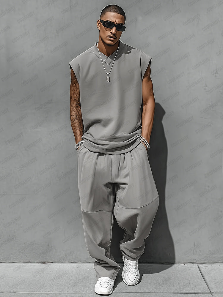 Relaxed Style Tank Top Balloon Pants Set