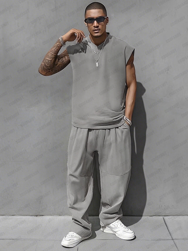 Relaxed Style Tank Top Balloon Pants Set