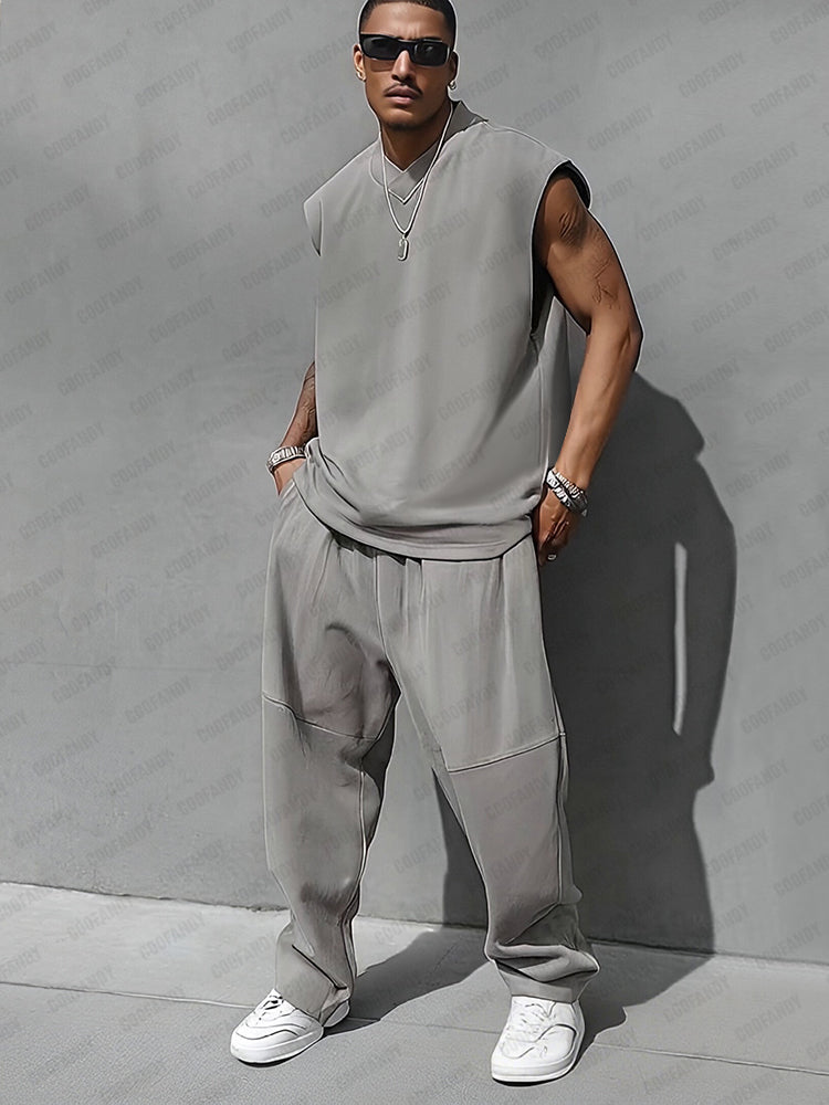 Relaxed Style Tank Top Balloon Pants Set