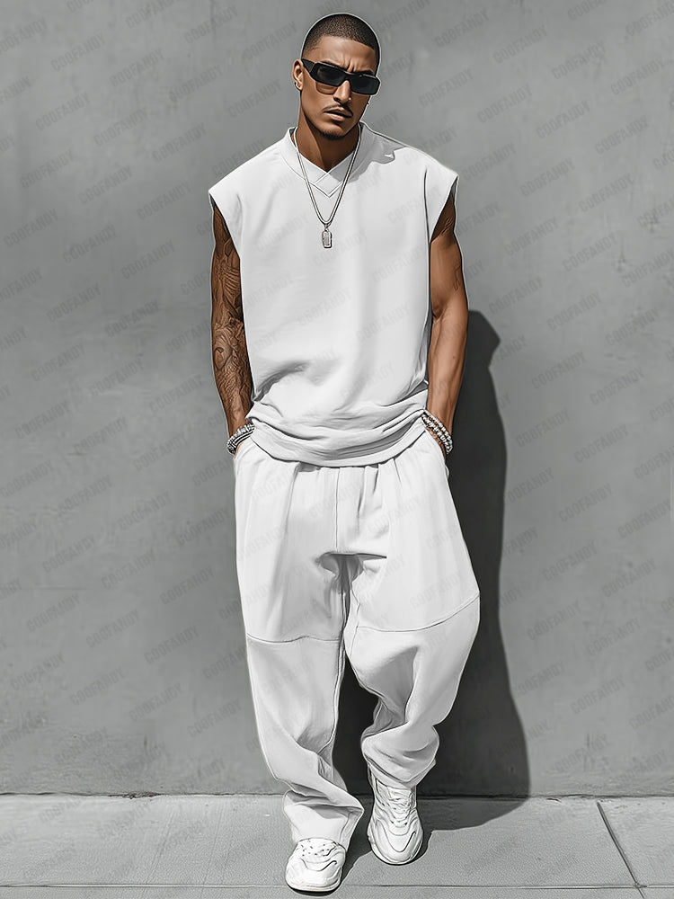 Relaxed Style Tank Top Balloon Pants Set