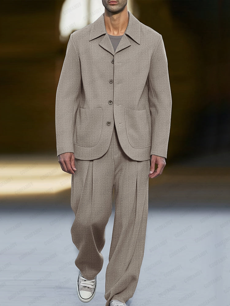 Modern Smart Casual Thin Suit Set