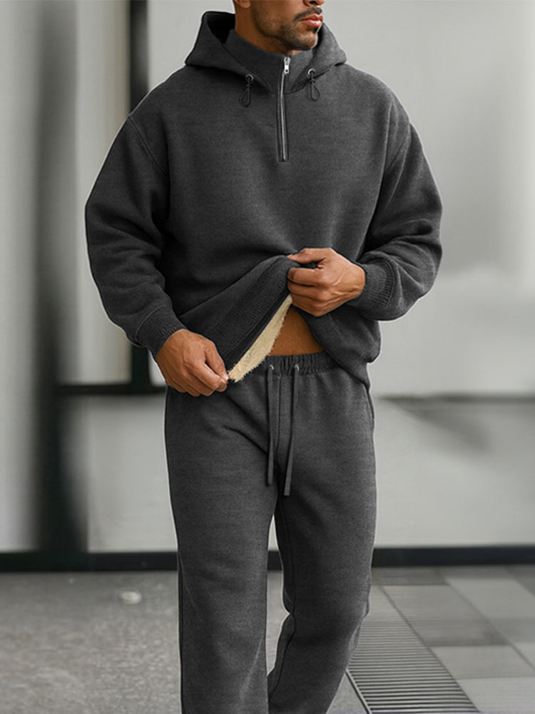 Warm Fleece-Lined Tracksuit Set
