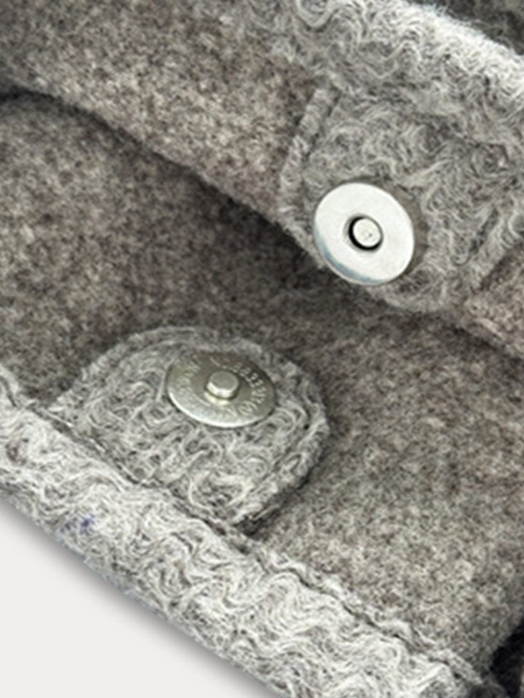 Soft Tweed Canvas Shoulder Bag