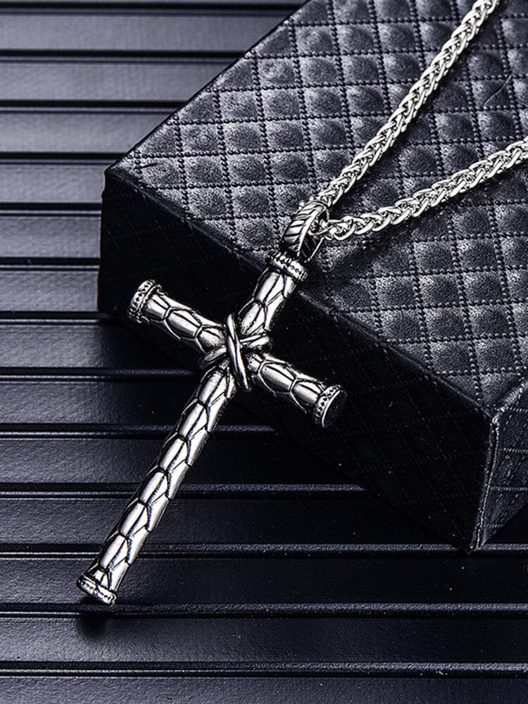 Vintage Cross Pendant Chain Necklace