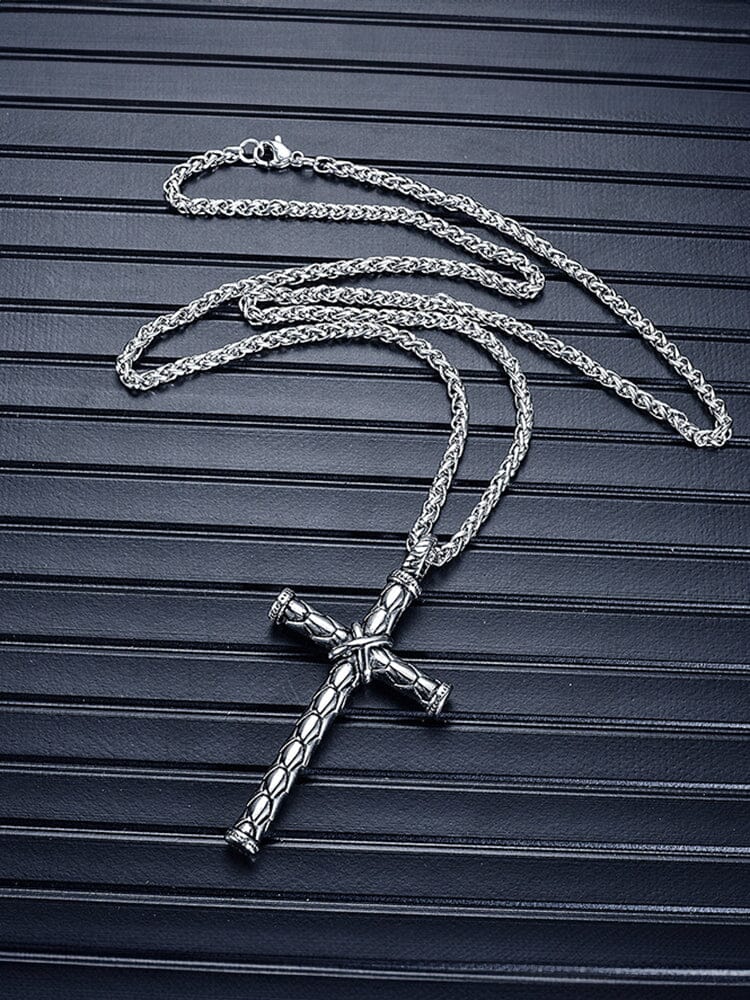 Vintage Cross Pendant Chain Necklace