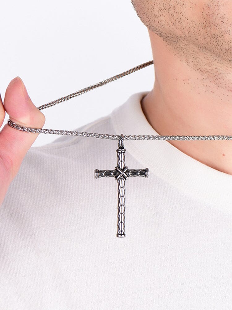Vintage Cross Pendant Chain Necklace