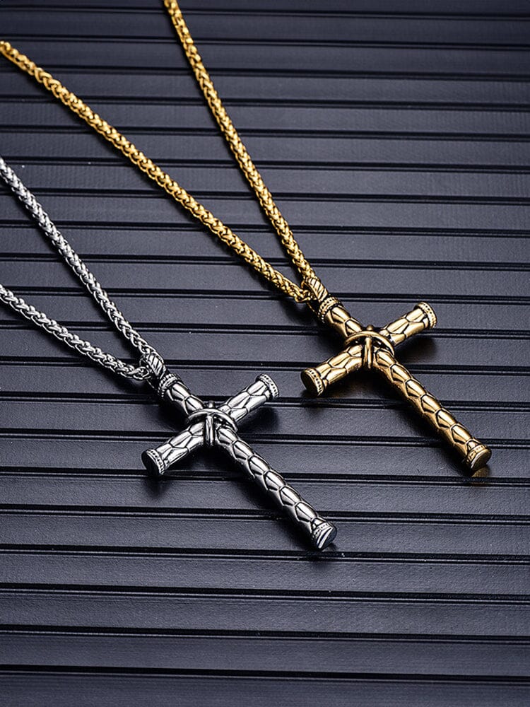 Vintage Cross Pendant Chain Necklace