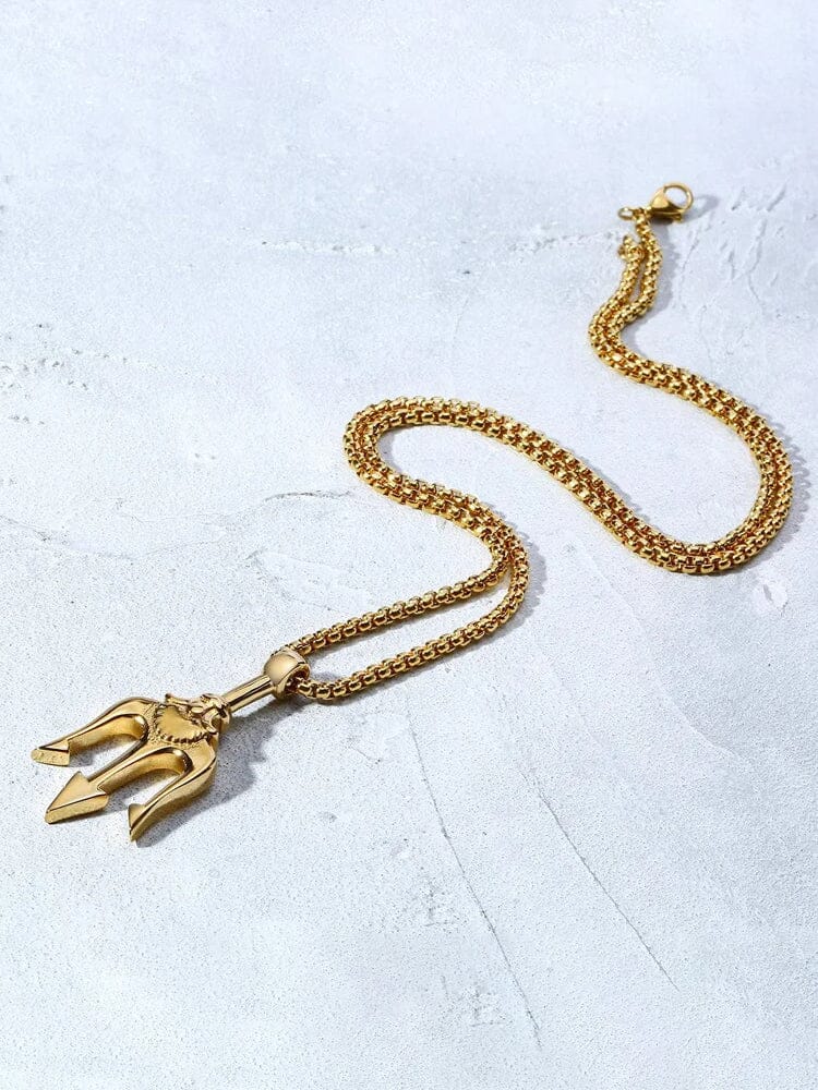 Classic Trident Pendant Necklace