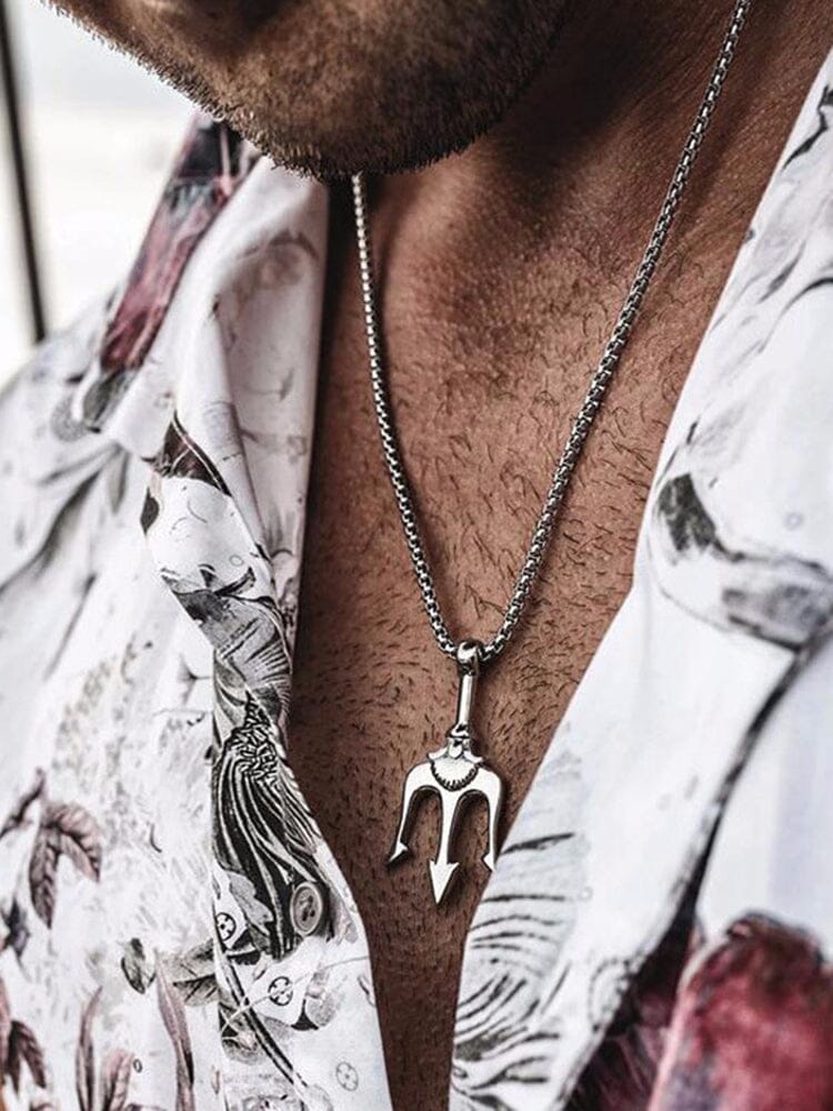 Classic Trident Pendant Necklace