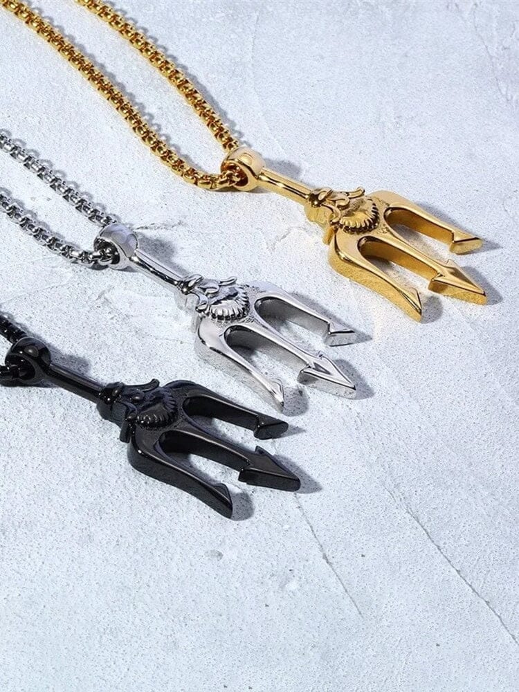 Classic Trident Pendant Necklace