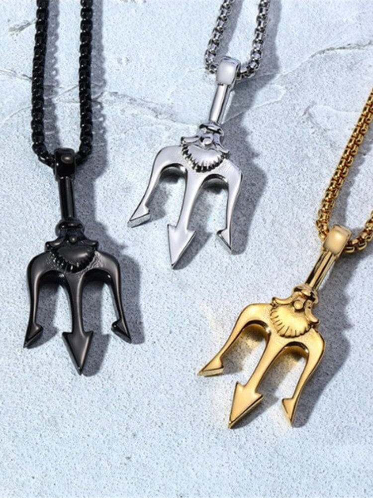Classic Trident Pendant Necklace