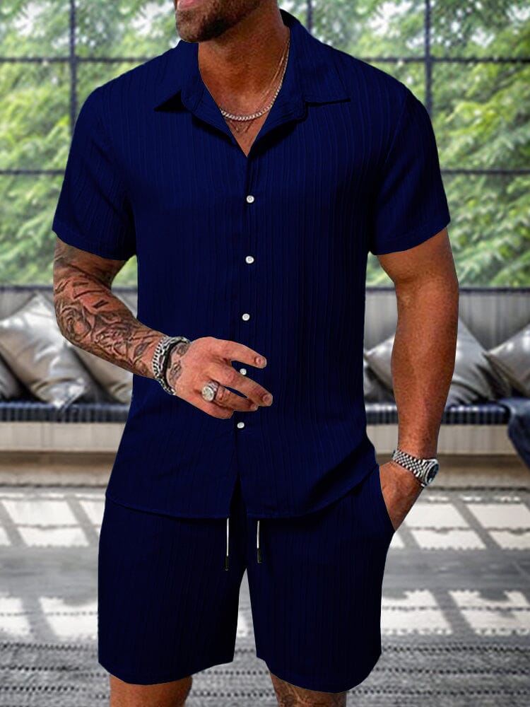Leisure Textured Shirt Set